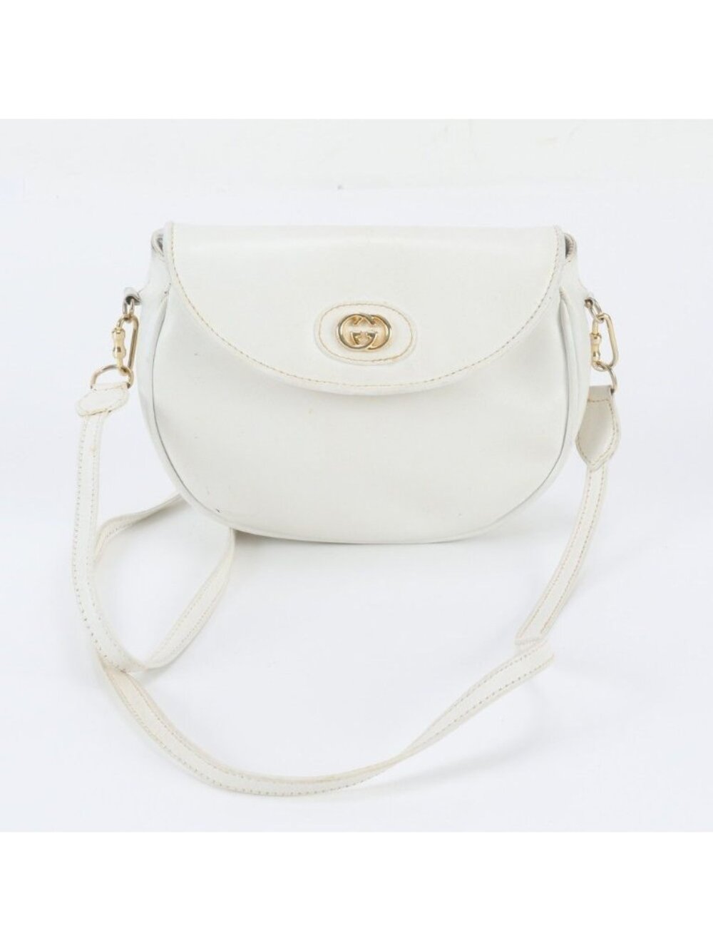 Gucci Vintage GG Logo Leather Shoulder Bag